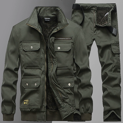 Камуфляжный утепленный зимний хлопковый износостойкий комплект для работы