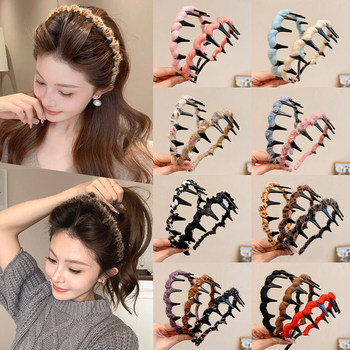 Autumn and Winter Women's 2024 New Wave Headband, Fluffy High Crown Headband, Hair Accessory with a High-End Feel, Makes the Face Look Smaller, Hair Clip