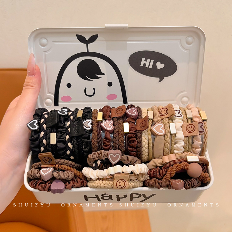 女性用高級ヘアロープ 2025年新作 高級ヘアロープ 弾力性と耐久性に優れたゴムバンド 大人用ヘアリングヘッドドレスを結ぶ