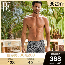 BE Van Dean mens LOGO printing fashion five-point swimming trunks 2021 new high elastic fit sunscreen anti-chlorine