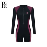BE Fan De'an Fashion Series 2025 Женский цельный купальник с длинными рукавами для гонок, консервативный и высокий, слегка прикрывающий