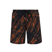 BE Fan Dean mens series beach pants black orange marble pattern super anti-chlorine hydrophobic quick-drying hot spring