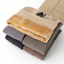Autumn and winter velvet meat color leggings wear light legs warm artifact thickened womens high waist skin milk coffee color pantyhose
