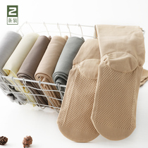 High waist spring and Autumn thin female pantyhose light legs abdominal artifact pressure medium thick thread flesh color leggings wear outside