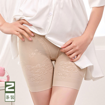 Belly shaping body anti-light bottom safety pants Female lace fat mm high waist No trace no crimping waist safety large size