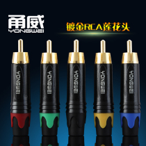 Yongwei audio cable RCA lotus plug AV video plug speaker amplifier mixer TV plum blossom plug