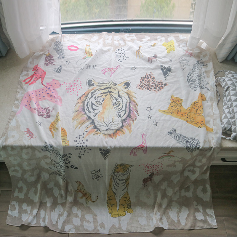 Foreign Trade New Products Scarf Lady Shawl Cape Shade Cute Animal Dual-use Spring Cruise Mat Field Lawn Portable Picnic Cloth
