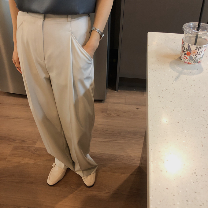 (Spot Seconds) Spring new product end Zhuang temperament straight through Western pants 2color D