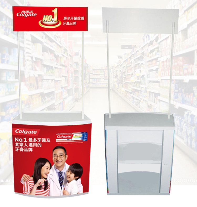 PP Promotion Desk Plastic Booth Promotion Table Folding ABS Waterproof Promotion Display Test Eating Desk Consultation Desk Advertising Desk