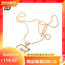 SLAMBLE High quality full drill trendy hip hop necklace