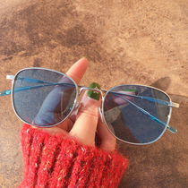 2020 transparent powder square sunglasses women slim myopia sunglasses polarized driving anti ultraviolet Korean version of tramp man