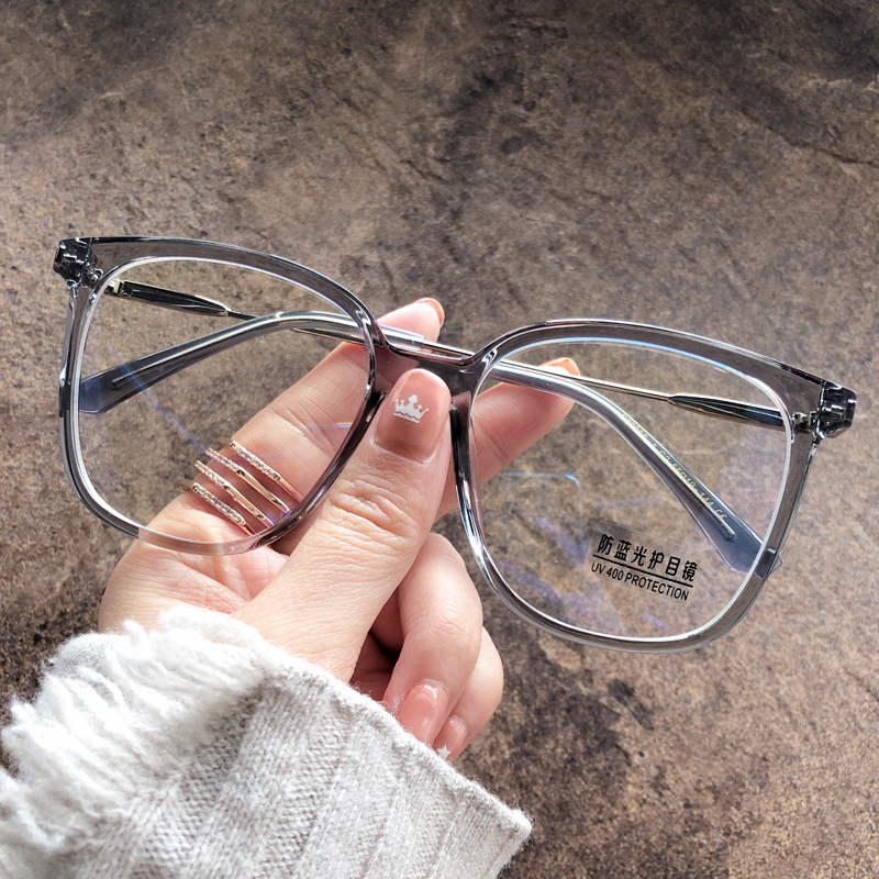 Small red book Anti-blue light glasses No makeup artifact Myopia glasses Women's net red glasses frame big face thin glasses frame