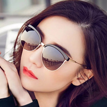 Cherry blossom powder sunglasses 2021 personality Song Jia Gao Yuanyuan Liu Wen star with the same style womens sunglasses tide myopia glasses
