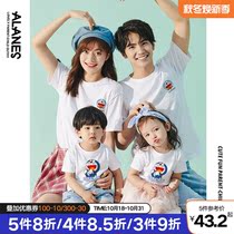Special parent-child dress summer dress a family of three t-shirt 2021 New Tide high-end cotton foreign style mother womens short sleeves
