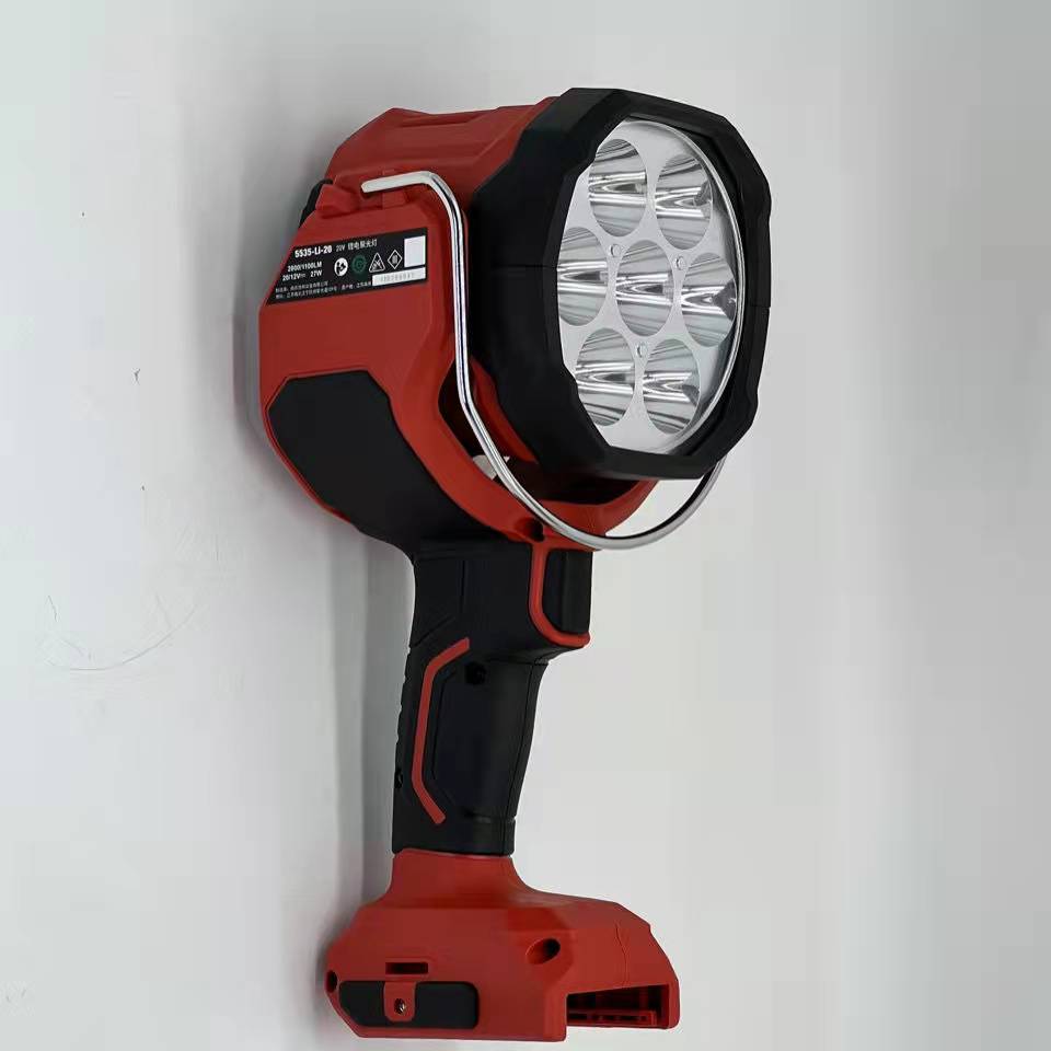 Great Lithium Electric Spotlight Camping Fishing LED Hand Bright Light Outdoor Square Dance 20V Lighting Spotlight 5535