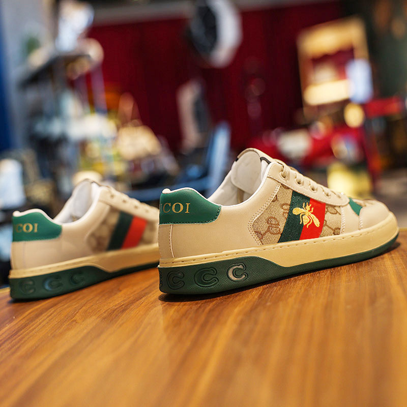 European Men's Shoes 2026 New Model Hong Kong Luxury Fashion Brand Men's Canvas Shoes Casual Dirty-Style Sneakers Little Bee