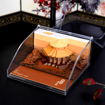 Japan Kiyomizu-dera Temple post-it note three-dimensional architecture Imperial Palace Imperial Garden Temple of Heaven model Ancient style 3d arch pavilion Net red post-it note