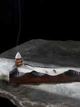 Sit-view cloud sea-back-turn incense stove Zen Incense Holder sandalwood Sandalwood Inserts Incense Stove Creative Pendulum of Ancient Wind Tea Road Incense Terrace