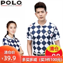 POLO GOLF new GOLF clothing mens summer short sleeve T-shirt thin and breathable lapel mens top