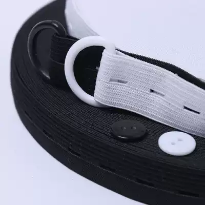 Pregnant women elastic band adjustment belt baby clothing diaper buckle button eye elastic belt flat rubber elastic belt pants