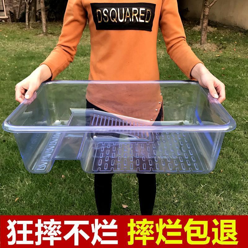 Plastic turtle tank with sun terrace Luxury villa turtle tank Brazilian grass turtle tank with lid Large turtle basin