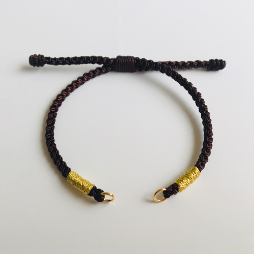 Semi-Finished Bracelets for Couples, Can Be Worn with 3D Hard Gold Charm Tubes, Fortune Tubes, Pendant Adjustable Bracelets