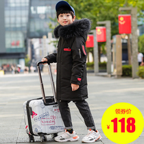  2020 new childrens down jacket boys mid-length mid-size childrens little boy anti-season clearance thickened winter jacket