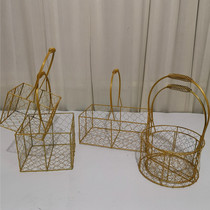 New metal garden flowerpot souvenir basket gift box iron basket bridesmaid full moon wine return gift wedding candy box