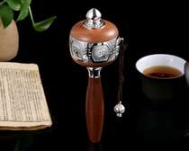 145 million times Horse head Ming King Vajrayana Mantra rotary warp wheel American microfilm solid wood pure copper rotary warp wheel