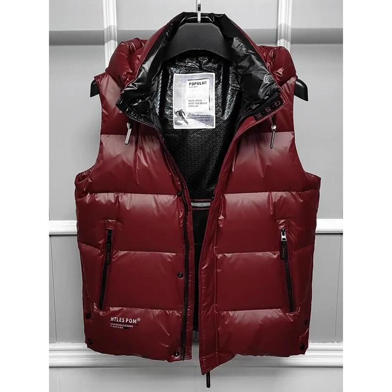 Men's down Vest, High-End, Stylish, Casual Top, Sleeveless Vest, Warm, Winter Trendy Fashion Vest