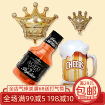 Bar Decoration Crown Large Tray Beer Malls Opening Champagne PartyKTV Arrangement Celebrating Aluminum Film