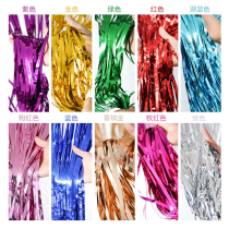School tassels color rain silk curtain childrens birthday party mall activity decoration decoration wedding room background wall decoration