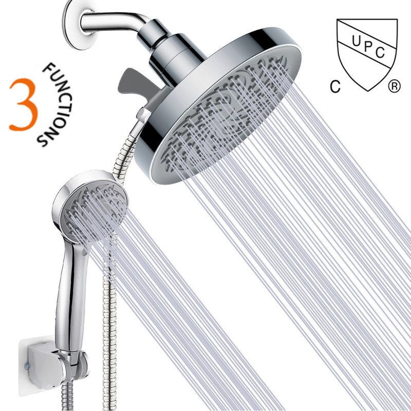 North American American Showerhead Hong Kong and Taiwan Showerhead Cupc Pressurized Showerhead with Three-Way Diverter Round Shower Head North American American Showerhead Hong Kong and Taiwan Showerhead Cupc Pressurized Showerhead with Three-Way Diverter Round Shower Head