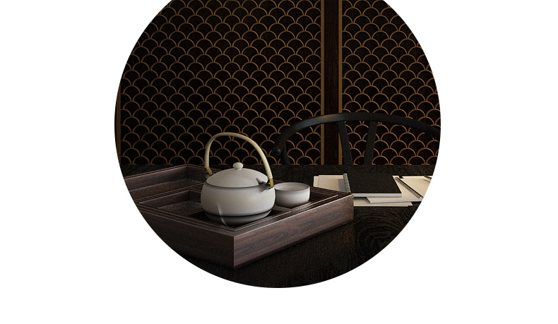 New Chinese style example room porch place hotel club creative partition soft outfit ceramic rockery zen sitting room decoration