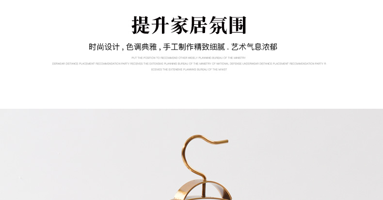 I and contracted geometric metal ceramic art household adornment of new Chinese style hotel coffee shop home furnishing articles