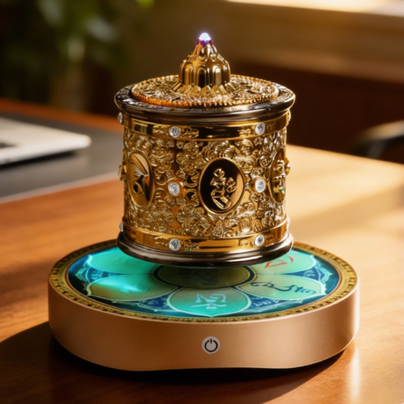 Magnetic Levitation Prayer Wheel Temple Zen Decorations Living Room Furnishings Office Furnishings Temple Home Craft Gifts