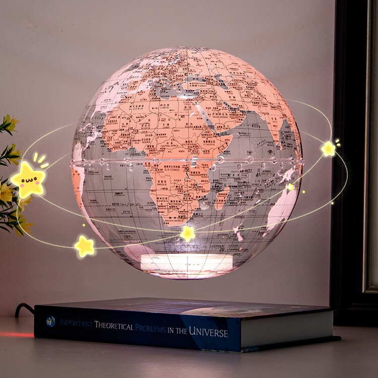 8inch Magnetic Levitation Globe Bedroom Night Light Living Room Decoration Office Desktop Ornament Creative Birthday Gift