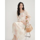 Mu Yiyi Early Spring Floral Dress Women's 2024 New French Square Neck Small Gentle Fairy Dress