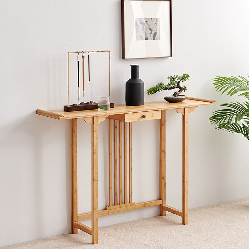 Entrance table against the wall narrow new Chinese-style case light luxury case for table corridor porch cabinet side view table modern simplicity