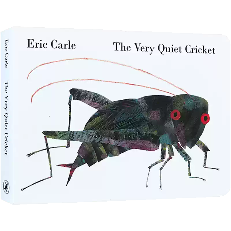 送音頻好安靜的蟋蟀英文原版紙板書The Very Quiet Cricket Eric Carle