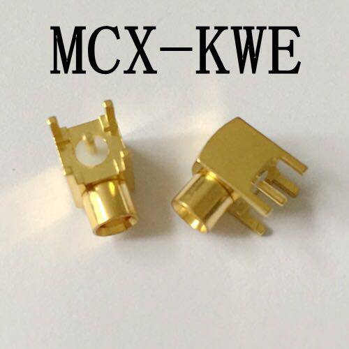 MCX-KWE pure copper gilded MCX plug connector Right Angle Bend socket Socket Elbow Holder 4-foot motherseat-Taobao