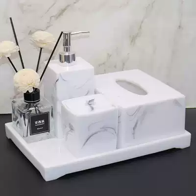Model room dressing room tray decoration bathroom kit towel box aromatherapy bathroom kit Nordic style
