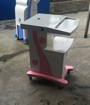 Medical workstation cart wheeled computer desk optional display bracket ABS plastic chassis