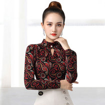 Dan Bo Luo modern dance shirt high collar dance costume Ballroom Dance Dance Dance dress female adult Latin dance new long sleeve
