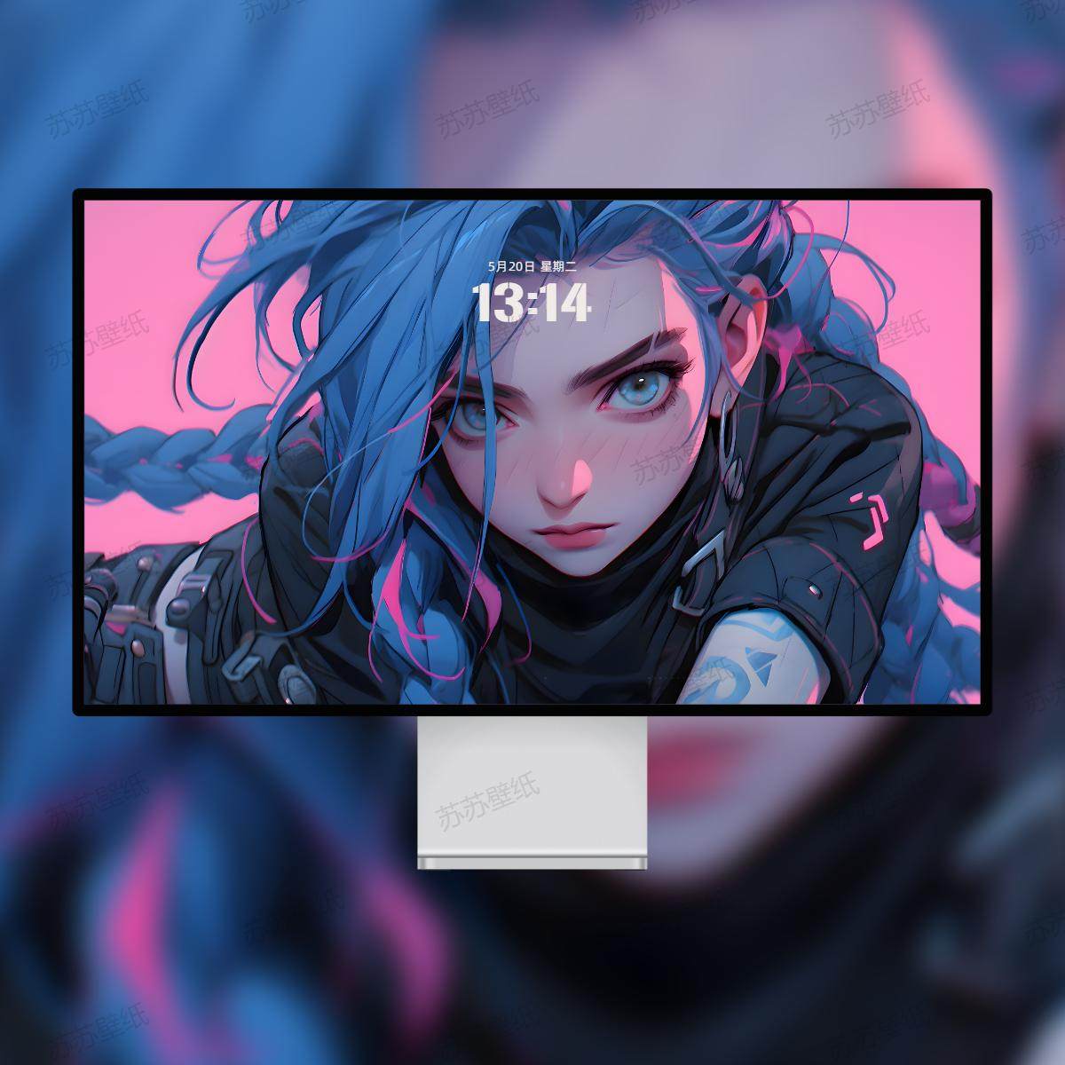 6张LOL英雄联盟8K金克丝壁纸超清适配！这波颜值杀太狠了_英雄联盟_淘宝游戏网, image size:1200x1200