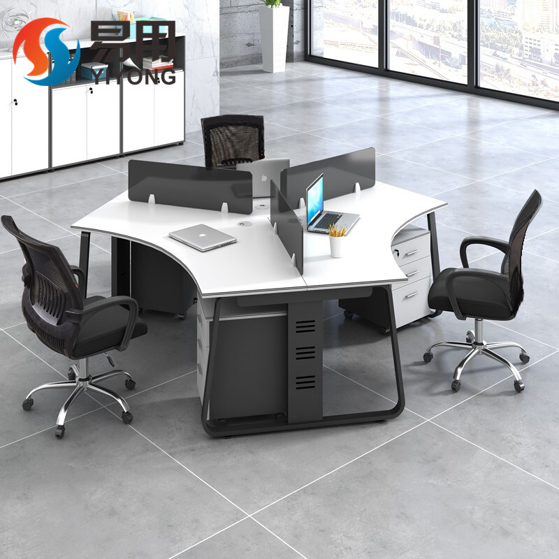 Desk Trio Six-person Position Brief Modern 3 People 6 People Office Furniture Combined Screen Holder Staff Computer Desk