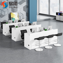 Real estate agency computer desk company reception desk training front desk travel agency consultation Bar shop cashier counter