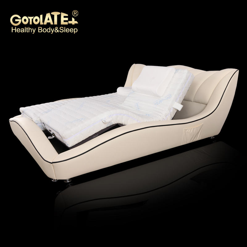 Godolatex Song Lace Electric Bed Double Leather Bed Latex Electric Lift Bed Intelligent Bed Massage Bed L48