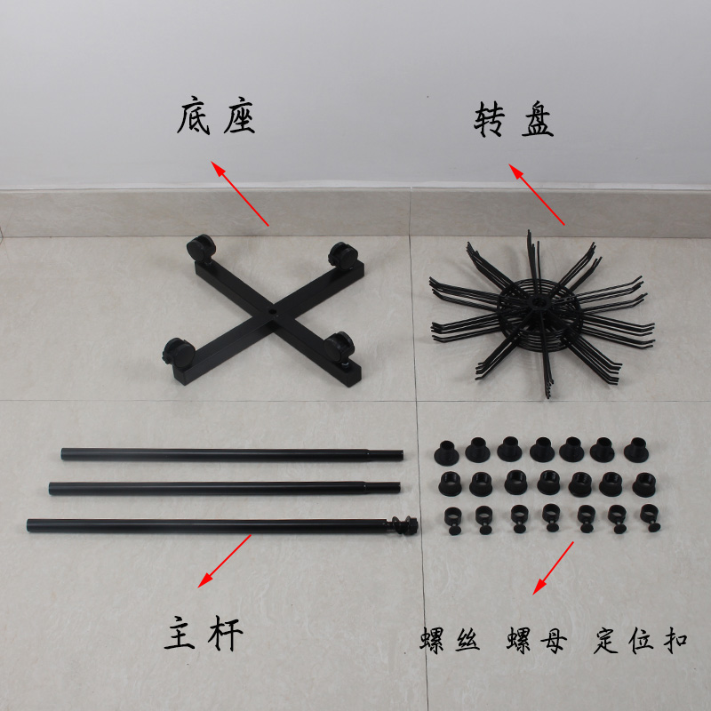 Floor Rotating Show Shelf Accessories Plastic Screw Nuts Positioning Buckle Turntable Base Multilayer Racks