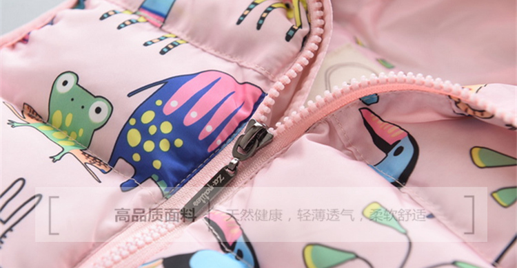 Phim hoạt hình bé gái cộng với áo nhung cotton dày trùm đầu 2018 thu đông bé bé áo vest cotton dày ấm áp áo gile hàn